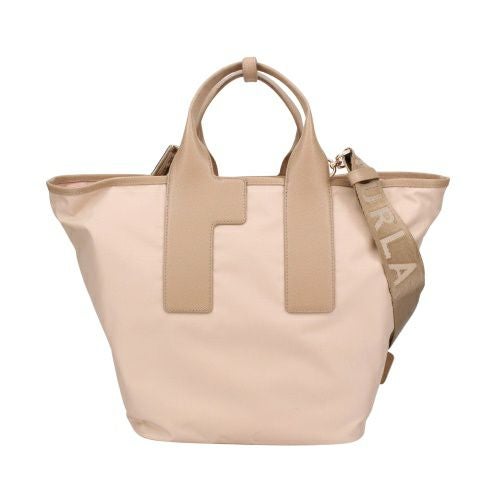 フルラ ハンドバッグ レディース ピューマ カラーブロック リサイクル ナイロン ラージ トートバッグ ベージュ FURLA WB01249 BX3050 3178S