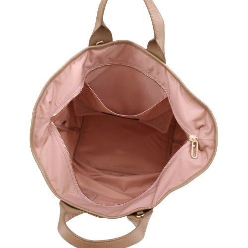 フルラ ハンドバッグ レディース ピューマ カラーブロック リサイクル ナイロン ラージ トートバッグ ベージュ FURLA WB01249 BX3050 3178S