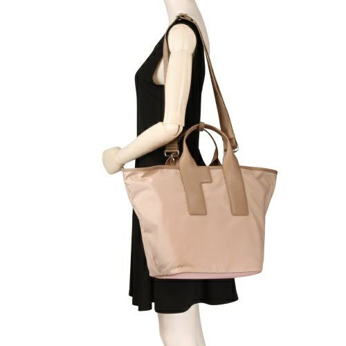 フルラ ハンドバッグ レディース ピューマ カラーブロック リサイクル ナイロン ラージ トートバッグ ベージュ FURLA WB01249 BX3050 3178S