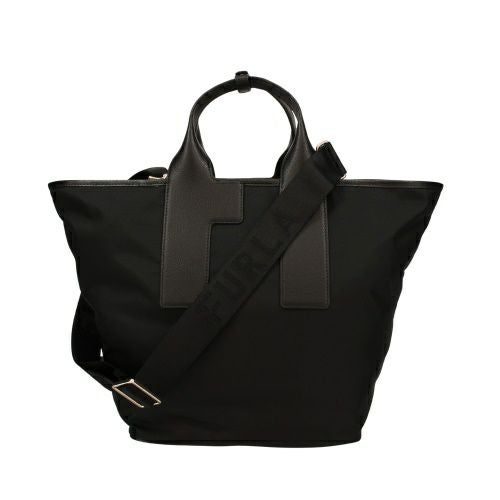 フルラ ハンドバッグ レディース ピューマ カラーブロック リサイクル ナイロン ラージ トートバッグ ブラック FURLA WB01249 BX3050 3180S