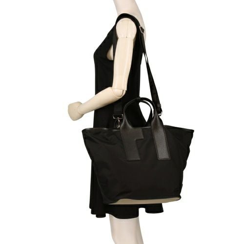 フルラ ハンドバッグ レディース ピューマ カラーブロック リサイクル ナイロン ラージ トートバッグ ブラック FURLA WB01249 BX3050 3180S