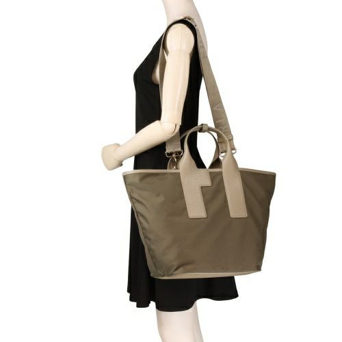 フルラ ハンドバッグ レディース ピューマ カラーブロック リサイクル ナイロン ラージ トートバッグ カーキグリーン FURLA WB01249 BX3050 3183S