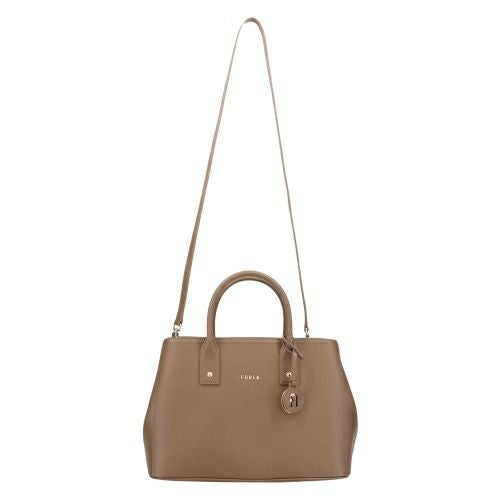 美品*フルラ*LINDA*レザー*2WAYショルダー*ハンド*バッグ*ブラウ FURLA（フルラ） ハンドバッグ 2WAY レディース アウトレット レザー