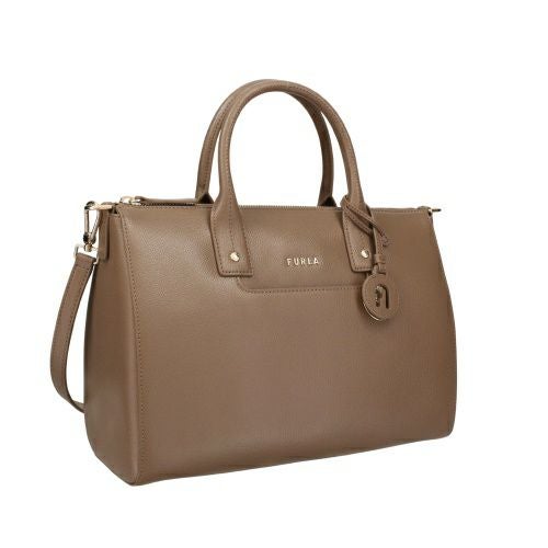 フルラ ハンドバッグ レディース リンダ サフィアーノ レザー ミディアム サッチェル ブラウン FURLA WB01287 ARE000 DAI00