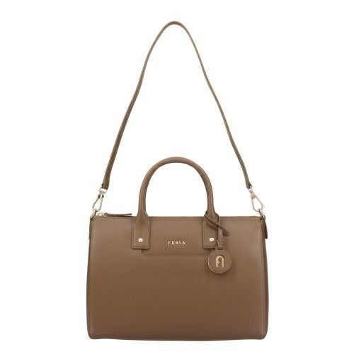 フルラ ハンドバッグ レディース リンダ サフィアーノ レザー ミディアム サッチェル ブラウン FURLA WB01287 ARE000 DAI00