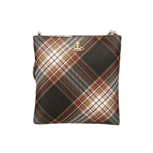 ヴィヴィアンウエストウッド ショルダーバッグ レディース マルチカラー Vivienne Westwood 51160005U S001K D101 TARTAN BROWN/BLACK