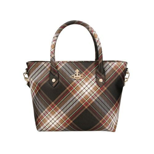 ヴィヴィアンウエストウッド トートバッグ レディース マルチカラー Vivienne Westwood 4204007TU S001K D101 TARTAN BROWN/BLACK