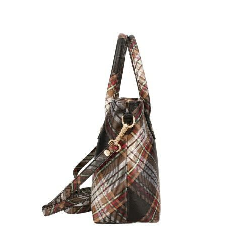 ヴィヴィアンウエストウッド トートバッグ レディース マルチカラー Vivienne Westwood 4204007TU S001K D101 TARTAN BROWN/BLACK