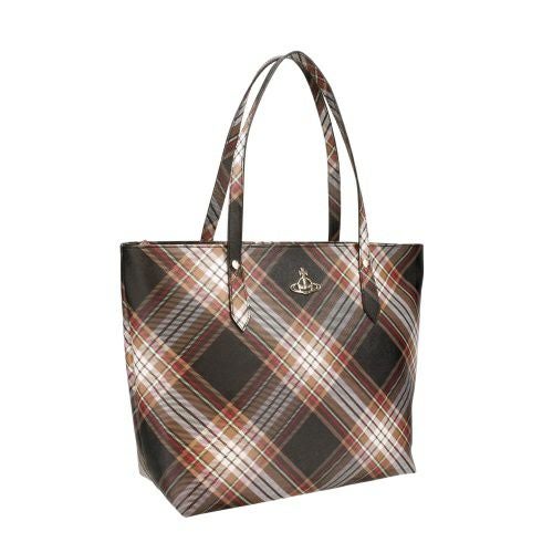 ヴィヴィアンウエストウッド トートバッグ レディース マルチカラー Vivienne Westwood 4205007DW S001K D101 TARTAN BROWN/BLACK