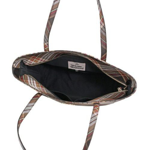 ヴィヴィアンウエストウッド トートバッグ レディース マルチカラー Vivienne Westwood 4205007DW S001K D101 TARTAN BROWN/BLACK