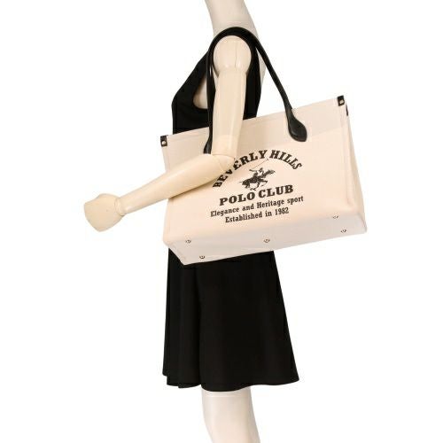 ビバリーヒルズポロクラブ トートバッグ レディース ホワイト BEVERLY HILLS POLO CLUB BH2013N キナリ/ブラック
