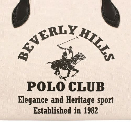 ビバリーヒルズポロクラブ トートバッグ レディース ホワイト BEVERLY HILLS POLO CLUB BH2013N キナリ/ブラック