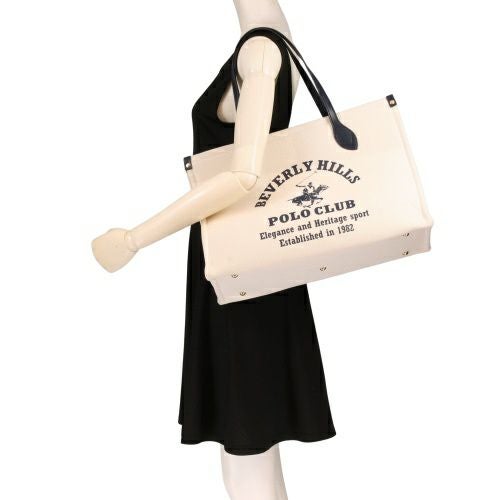 ビバリーヒルズポロクラブ トートバッグ レディース ネイビー BEVERLY HILLS POLO CLUB BH2013N キナリ/ネイビー