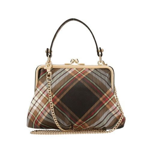 ヴィヴィアンウエストウッド ハンドバッグ レディース マルチカラー Vivienne Westwood 52020003U S001K D101 TARTAN BROWN/BLACK