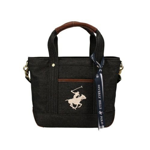 ビバリーヒルズポロクラブ ハンドバッグ レディース ブラック BEVERLY HILLS POLO CLUB BH1006N DBK/DBK/IV