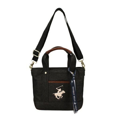 ビバリーヒルズポロクラブ ハンドバッグ レディース ブラック BEVERLY HILLS POLO CLUB BH1006N DBK/DBK/IV