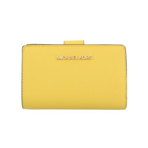 マイケルコース 二つ折り財布 レディース ジェット セット トラベル レザー ビルフォールド ジップ コインウォレット イエロー MICHAEL KORS 35F7GTVF2L DAISY YELLOW