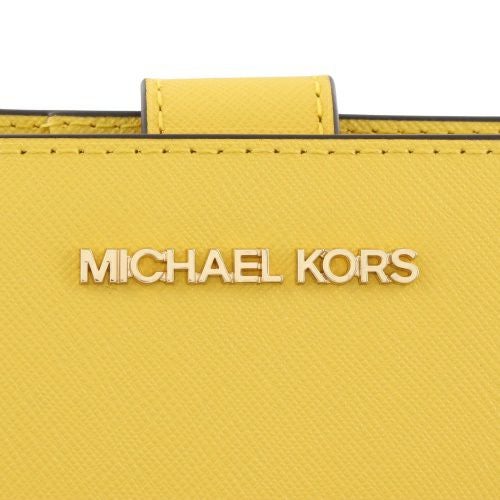 マイケルコース 二つ折り財布 レディース ジェット セット トラベル レザー ビルフォールド ジップ コインウォレット イエロー MICHAEL KORS 35F7GTVF2L DAISY YELLOW