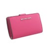 マイケルコース 二つ折り財布 レディース ジェット セット トラベル レザー ビルフォールド ジップ コインウォレット ピンク MICHAEL KORS 35R4STVF6L DRAGONFRUIT