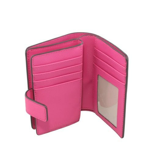 マイケルコース 二つ折り財布 レディース ジェット セット トラベル レザー ビルフォールド ジップ コインウォレット ピンク MICHAEL KORS 35R4STVF6L DRAGONFRUIT