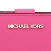 マイケルコース 二つ折り財布 レディース ジェット セット トラベル レザー ビルフォールド ジップ コインウォレット ピンク MICHAEL KORS 35R4STVF6L DRAGONFRUIT