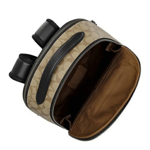 コーチ アウトレット バックパック リュックサック メンズ イーサン バックパック・シグネチャー キャンバス ブラウン COACH OUTLET CL962 QBKHA ベージュ/ブラック