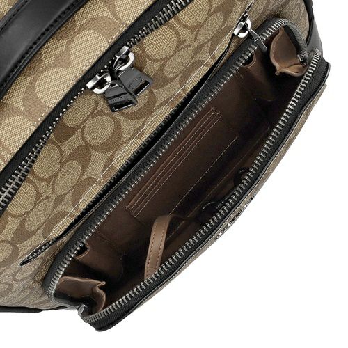 コーチ アウトレット バックパック リュックサック メンズ イーサン バックパック・シグネチャー キャンバス ブラウン COACH OUTLET CL962 QBKHA ベージュ/ブラック