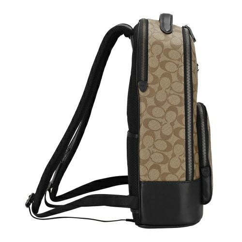 コーチ アウトレット バックパック リュックサック メンズ イーサン バックパック・シグネチャー キャンバス ブラウン COACH OUTLET CL962 QBKHA ベージュ/ブラック