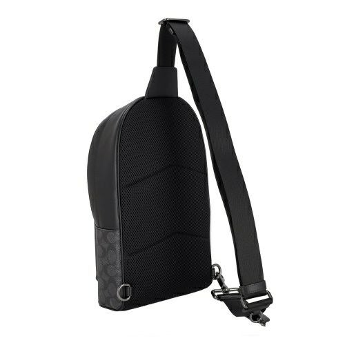 コーチ アウトレット ボディバッグ メンズ ウエスト パック・シグネチャー キャンバス ブラック COACH OUTLET CV924 QBMI5