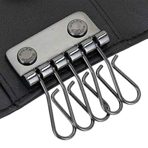 コーチ アウトレット キーケース メンズ ファイブ リング キー ケース・シグネチャー キャンバス ブラック COACH OUTLET CAR00 QBMI5 チャコール/ブラック