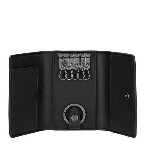 コーチ アウトレット キーケース メンズ ファイブ リング キー ケース・シグネチャー キャンバス ブラウン COACH OUTLET CAR00 QBTN2 タン