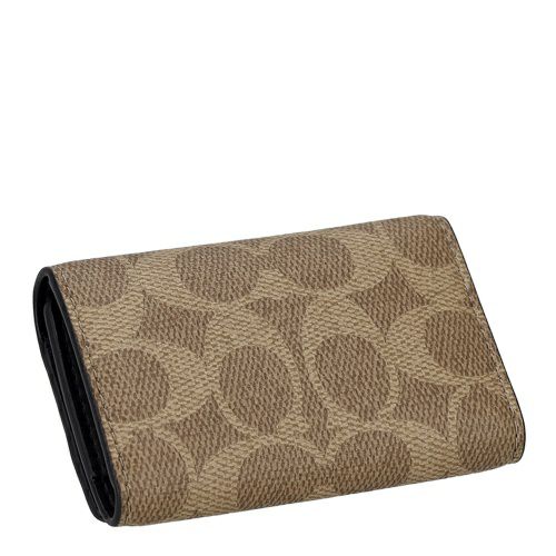 コーチ アウトレット キーケース メンズ ファイブ リング キー ケース・シグネチャー キャンバス ブラウン COACH OUTLET CAR00 QBTN2 タン