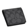 コーチ アウトレット コインケース メンズ フォールデッド コイン ケース・シグネチャー キャンバス ブラック COACH OUTLET CW360 QBMI5 チャコール/ブラック