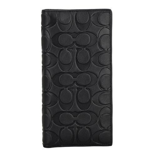 コーチ アウトレット 長財布 メンズ ブレスト ポケット ウォレット・シグネチャー レザー ブラック COACH OUTLET CW356 BK/BK