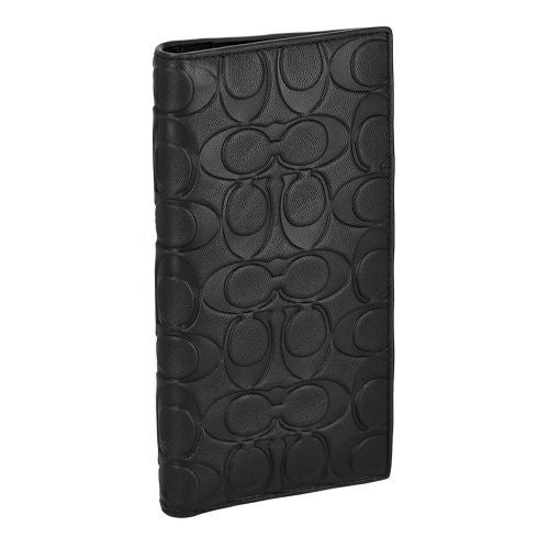 コーチ アウトレット 長財布 メンズ ブレスト ポケット ウォレット・シグネチャー レザー ブラック COACH OUTLET CW356 BK/BK