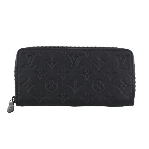 ルイヴィトン 長財布 メンズ モノグラム・シャドウ ジッピーウォレット・ホリゾンタル ブラック LOUIS VUITTON M80333