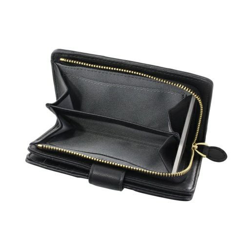 ピュア モエナ 二つ折り財布 レディース ブラック Pua Moena PUMPM50663BK BLACK