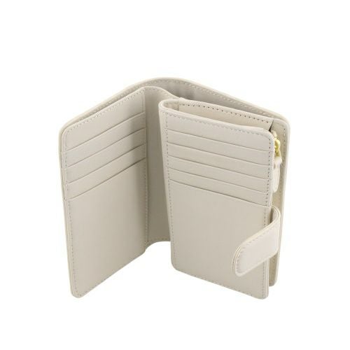 ピュア モエナ 二つ折り財布 レディース ベージュ Pua Moena PUMPM50663ECB Ecru Beige