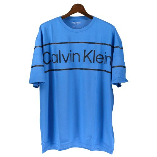 カルバンクライン Tシャツ メンズ TRAVELING LOGO TEE-RELAXED FIT ブルー Calvin Klein 40HM803 BU XLサイズ