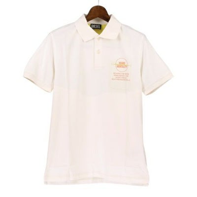 ディーゼル ポロシャツ メンズ T-SPOUCH ホワイト DIESEL A08563 0CJAC 