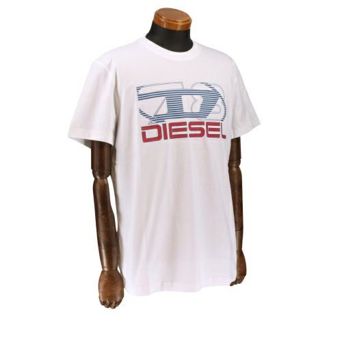 ディーゼル Tシャツ メンズ T-DIEGER-K74 ホワイト DIESEL A12502 0GRAI 100 Mサイズ