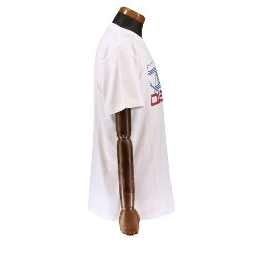 ディーゼル Tシャツ メンズ T-DIEGER-K74 ホワイト DIESEL A12502 0GRAI 100 XLサイズ