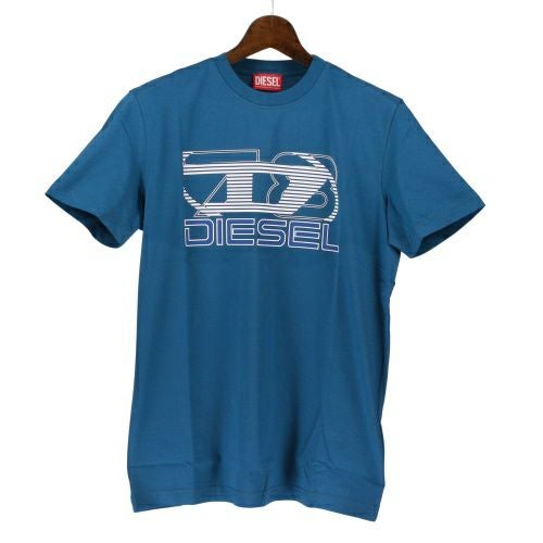 ディーゼル Tシャツ メンズ T-DIEGER-K74 ブルー DIESEL A12502 0GRAI 8NT ターコイズ Mサイズ