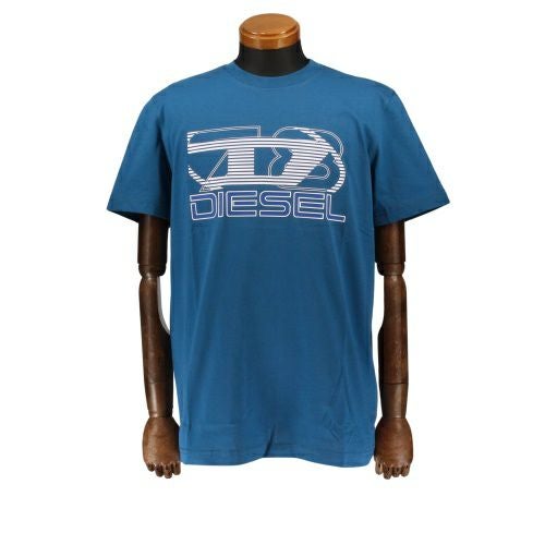 ディーゼル Tシャツ メンズ T-DIEGER-K74 ブルー DIESEL A12502 0GRAI 10NT ターコイズ XLサイズ