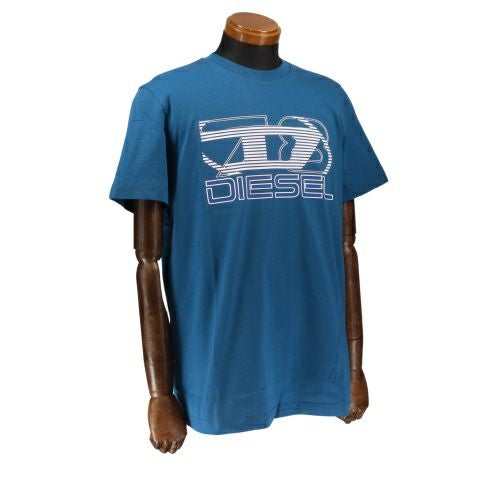 ディーゼル Tシャツ メンズ T-DIEGER-K74 ブルー DIESEL A12502 0GRAI