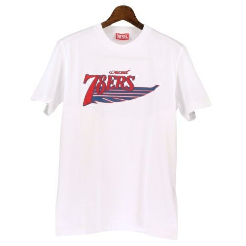 ディーゼル Tシャツ メンズ T-DIEGER-K75 ホワイト DIESEL A12503 0GRAI 100 Lサイズ