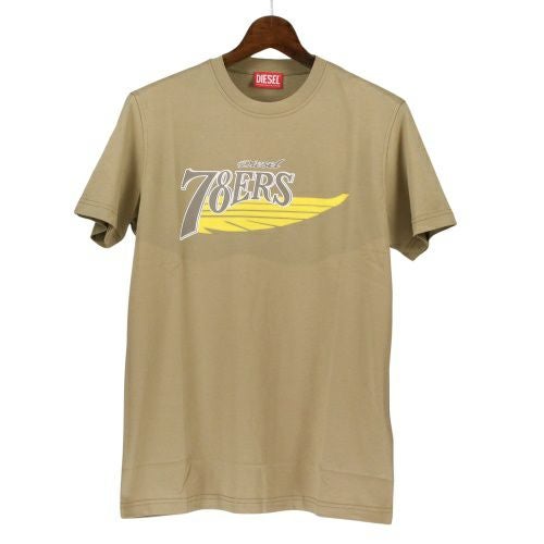 DIESEL 半袖Tシャツ イエロー/ブラウン グラフィック ディーゼル Tシャツ メンズ T-DIEGER-K75 ブラウン DIESEL A12503