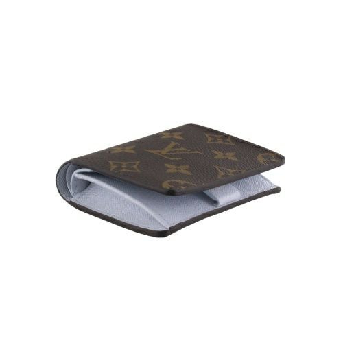 ルイヴィトン 二つ折り財布 モノグラム ポケットウォレット・LV チャーム ブラウン LOUIS VUITTON M14613 アズールブルー