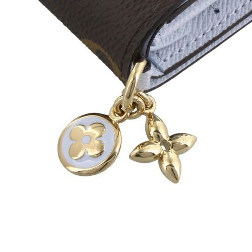 ルイヴィトン 二つ折り財布 モノグラム ポケットウォレット・LV チャーム ブラウン LOUIS VUITTON M14613 アズールブルー