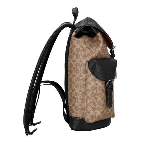 コーチ アウトレット バックパック メンズ ワーナー バックパック・シグネチャー キャンバス ブラウン COACH OUTLET CW211 QBNRX タン/ブラック